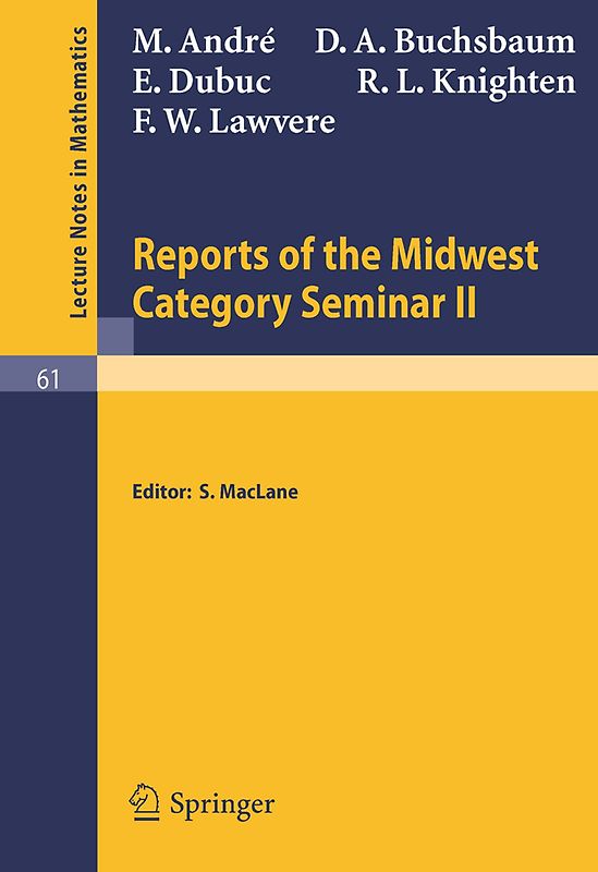 Reports of the Midwest Category Seminar II