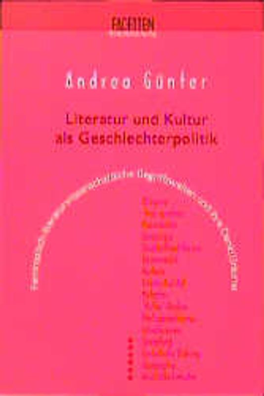 Literatur und Kultur als Geschlechterpolitik
