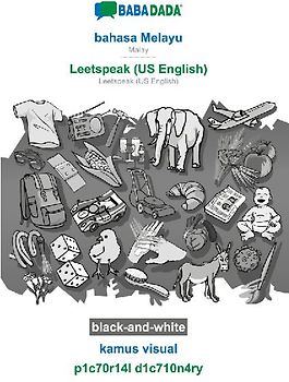 bahasa Melayu - Leetspeak (US English), kamus visual, BW