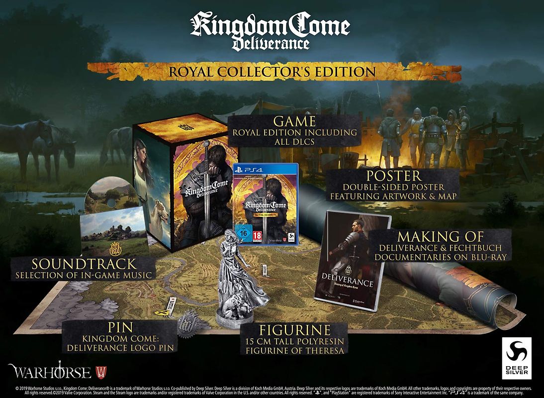 Kingdom Come: Deliverance [Collector's Edition inkl. Figur, Steelbook, Doppelseitiges Poster, Soundtrack, Metal-Pin, Making of Kingdom Come und Fechtbuch Blu-Ray] PlayStation 4