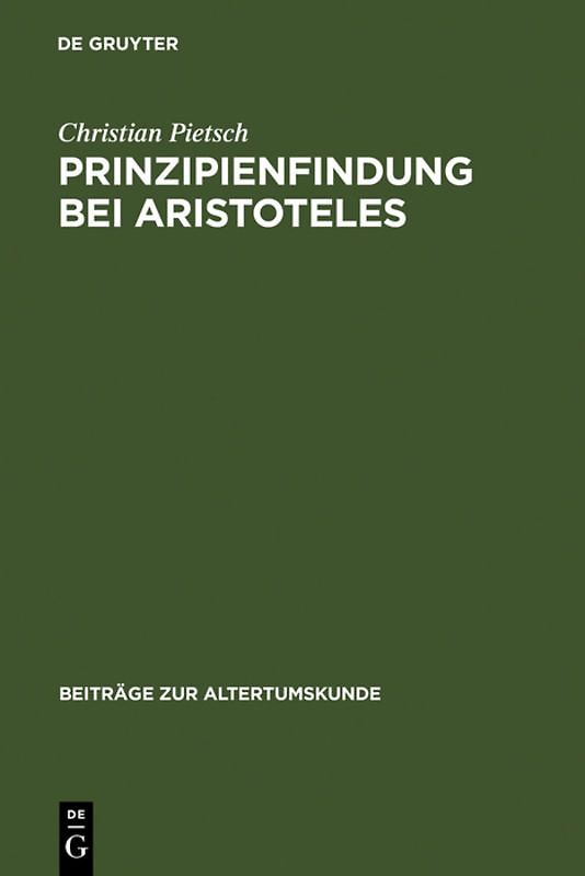 Prinzipienfindung bei Aristoteles