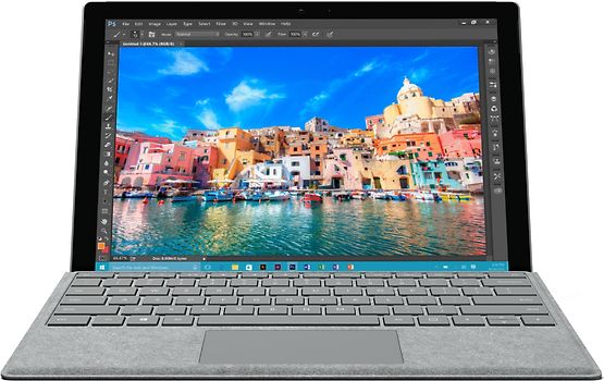 Microsoft Surface Pro 4 12,3" Intel Core m3 128GB SSD 4GB RAM [Wi-Fi, inkl. grauem Keyboard Dock Surface Pro 4-Type Cover] silber