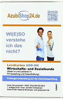 Lernkarten Wirtschafts- und Sozialkunde Maler/-in und Lackierer/-in FR Gestaltung und Instandhaltung Prüfungsvorbereitung