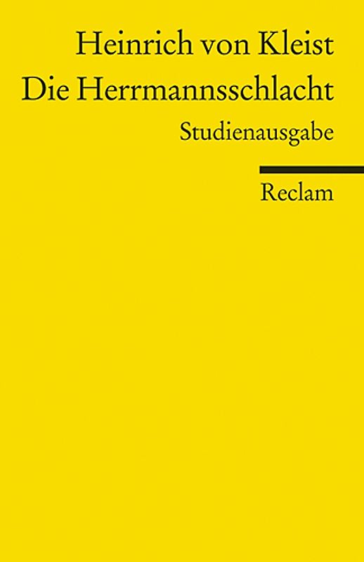 Die Herrmannsschlacht. Studienausgabe