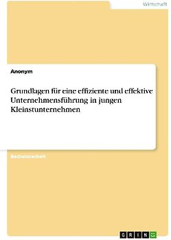 Grundlagen für eine effiziente und effektive Unternehmensführung in jungen Kleinstunternehmen