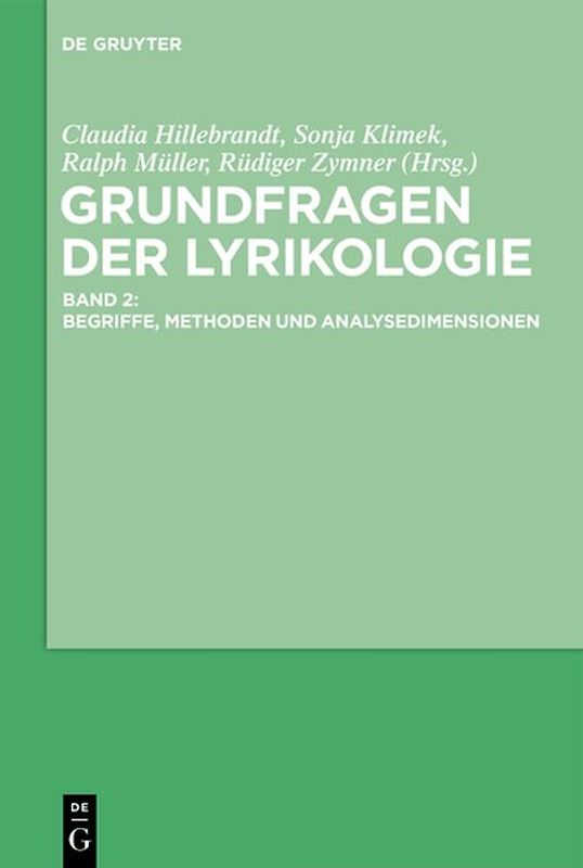 Grundfragen der Lyrikologie 2