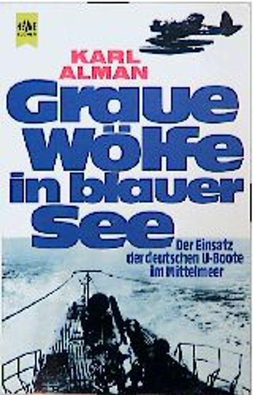 Graue Wölfe in blauer See