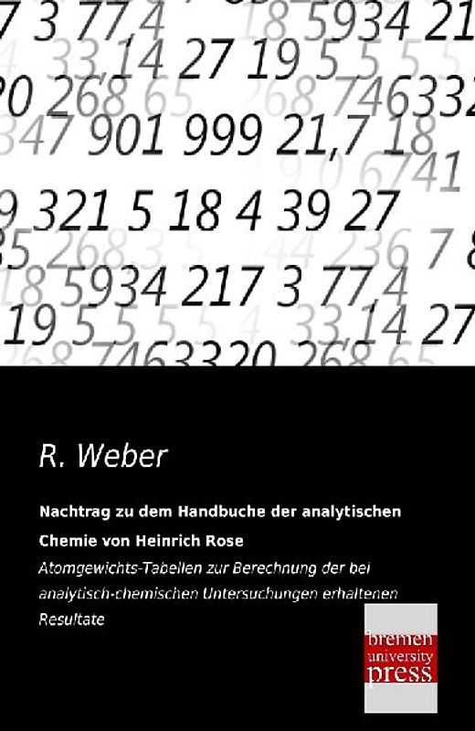 Nachtrag zu dem Handbuche der analytischen Chemie von Heinrich Rose
