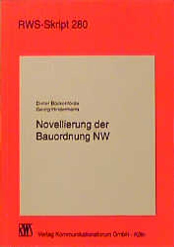 Novellierung der Bauordnung NW