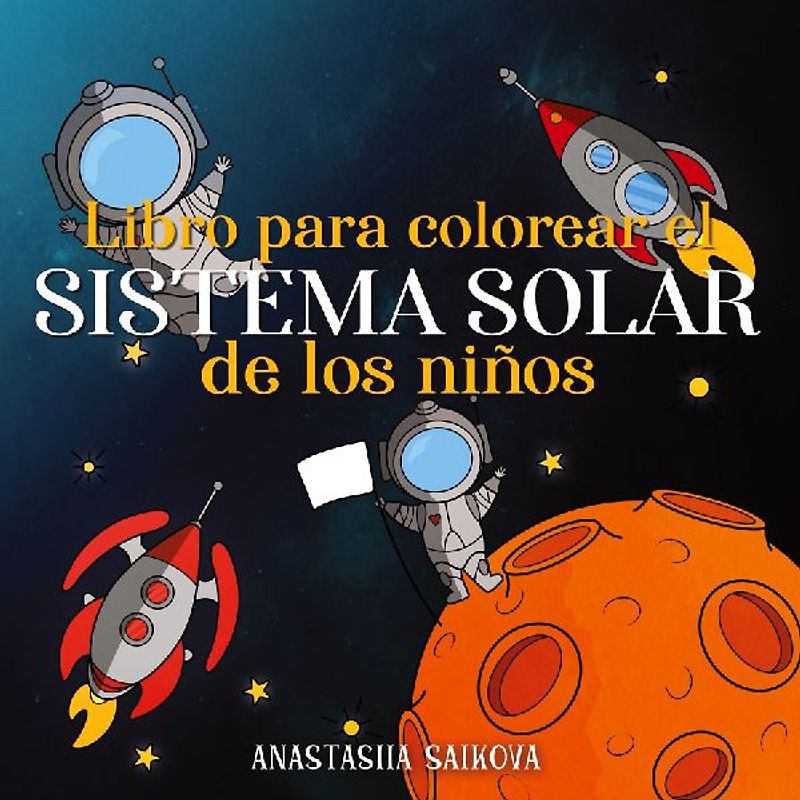 Libro para colorear el sistema solar de los niños