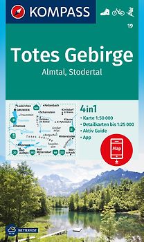KOMPASS Wanderkarte 19 Totes Gebirge, Almtal, Stodertal 1:50.000