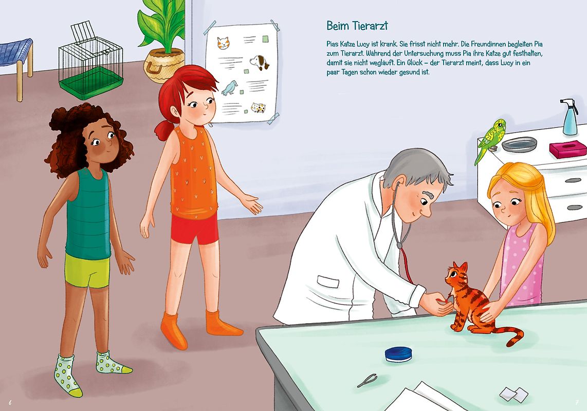 Sticker-Anziehbuch. Beste Freundinnen.Bei den Tieren / Gemeinsam durchs Jahr