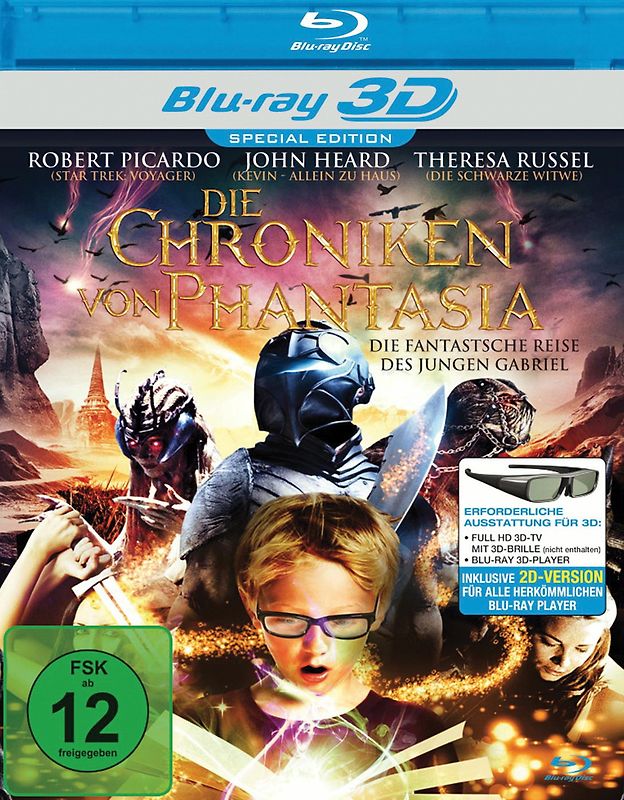 DIE CHRONIKEN VON PHANTASIA - Die fantastische Reise des Jungen Gabriel (Real 3D Blu-ray Edition) 3D Blu-ray Disc