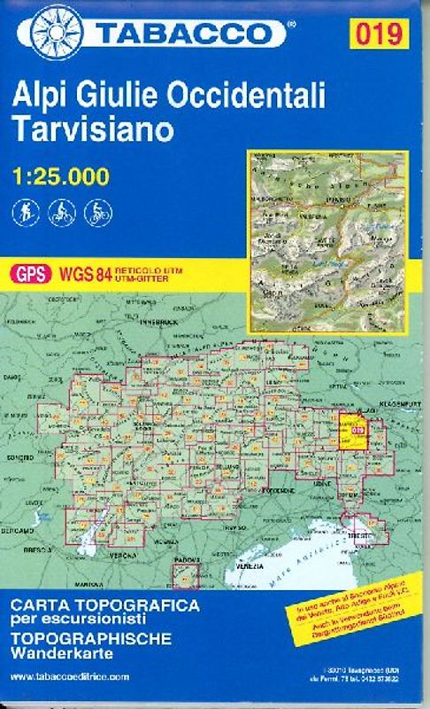 Wanderkarte 19 Alpi Giulie