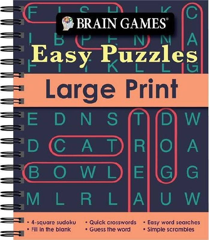 Brain Games - Easy Puzzles - Large Print