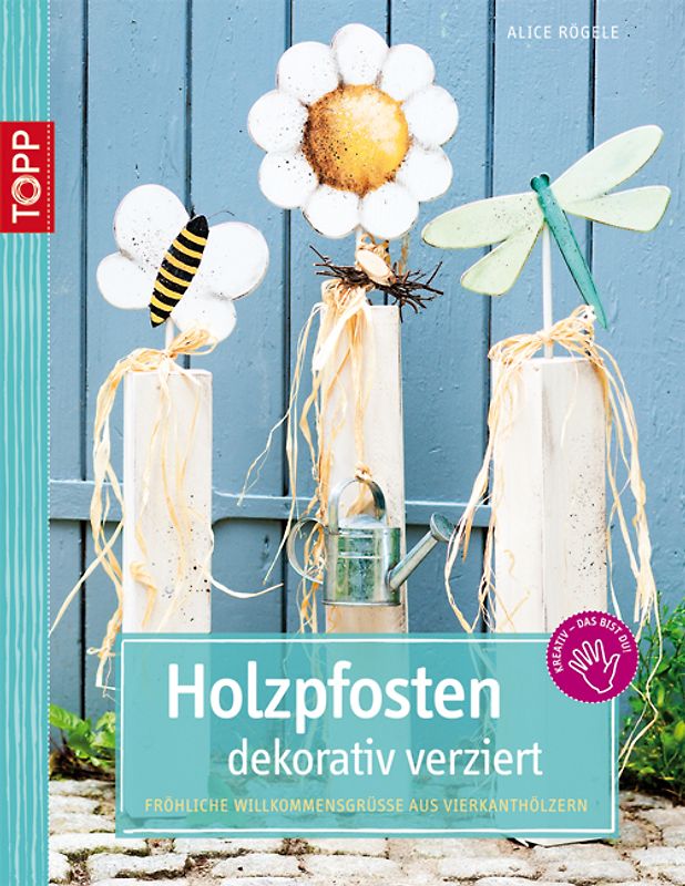 Holzpfosten dekorativ verziert
