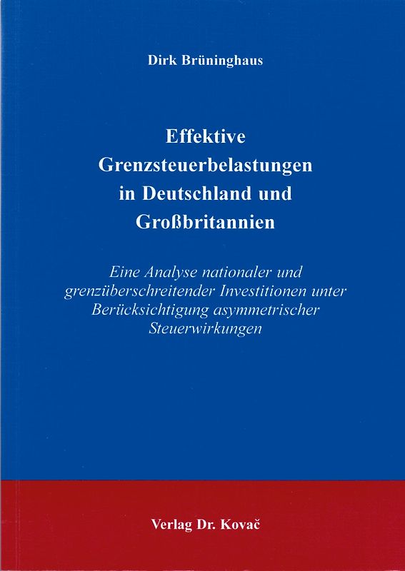 Effektive Grenzsteuerbelastungen in Deutschland und Grossbritannien