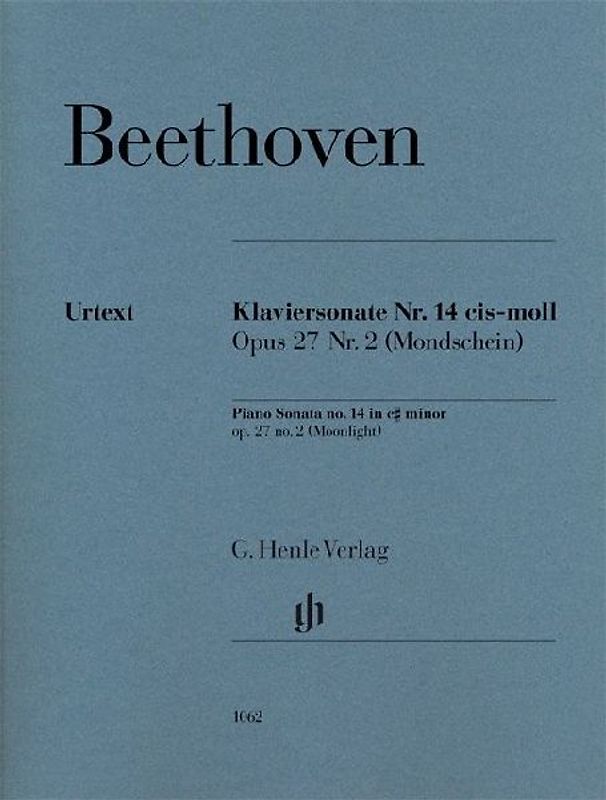 Klaviersonate Nr. 14 cis-moll Opus 27 Nr.2 (Mondschein). Revidierte Ausgabe - Ludwig van Beethoven