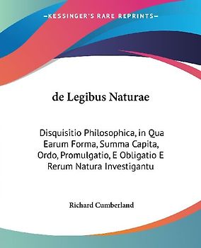 de Legibus Naturae