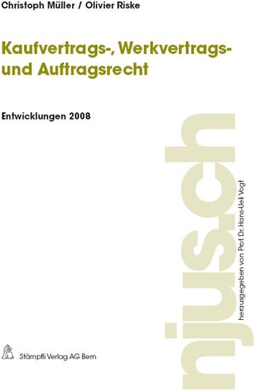 Kaufvertrags-, Werkvertrags- und Auftragsrecht, Entwicklungen 2008
