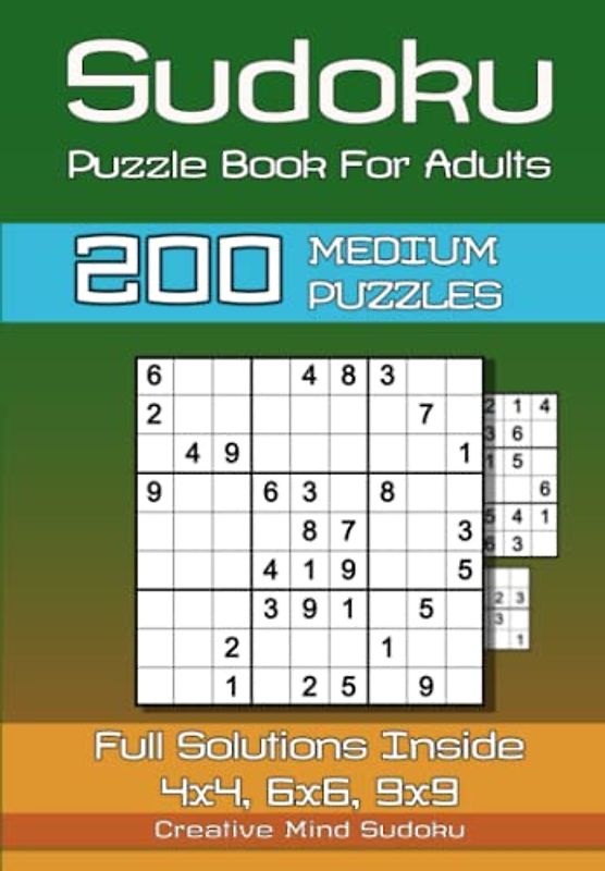 Sudoku Puzzle Book For Adults 200 Medium Puzzles