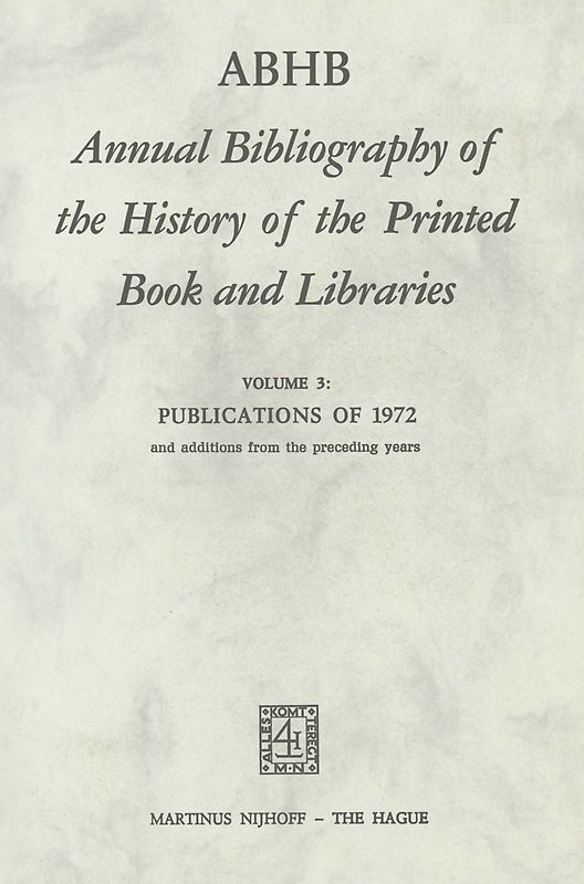 ABHB Annual Bibliography of the History of the Printed Book and Libraries