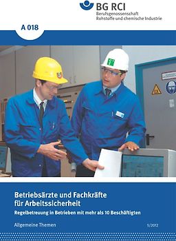 A 018 - Betriebsärzte und Fachkräfte für Arbeitssicherheit