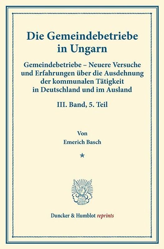 Die Gemeindebetriebe in Ungarn.