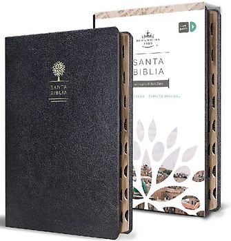 Biblia Reina Valera 1960 Letra Grande. Símil Piel Negro, Índice, Tamaño Manual / Spanish Bible Rvr 1960. Handy Size, Thumb Index, Large Print, Black Leath