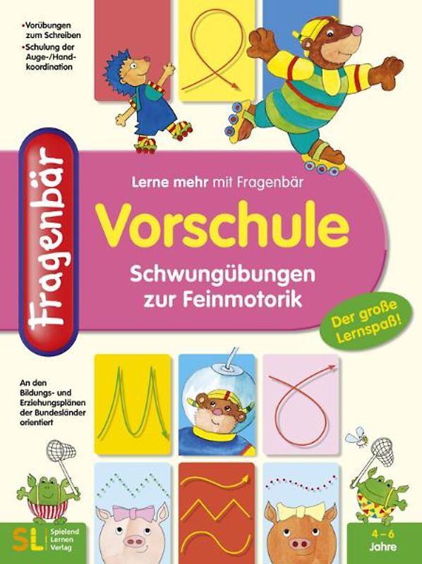 Fragenbär Vorschule. Schwungübungen zur Feinmotorik