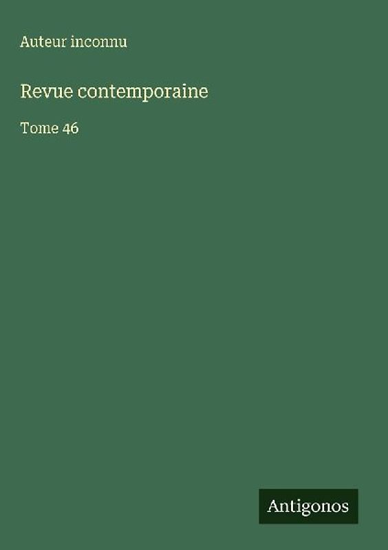 Revue contemporaine