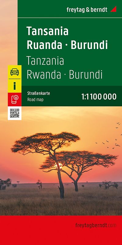freytag & berndt Straßenkarte Tansania - Ruanda - Burundi 1:1,1 Mio.