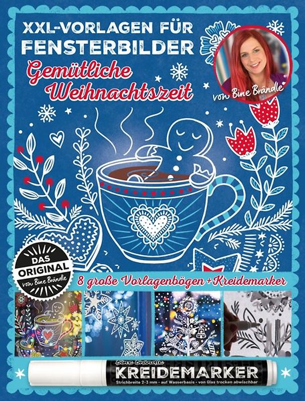 XXL Vorlagen für Fensterbilder, Gemütliche Weihnachtszeit von Bine Brändle, Das Orginal