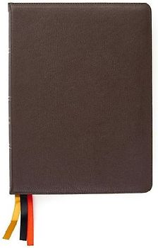 CSB Verse-By-Verse Reference Bible, Holman Handcrafted Collection, Brown Premium Goatskin