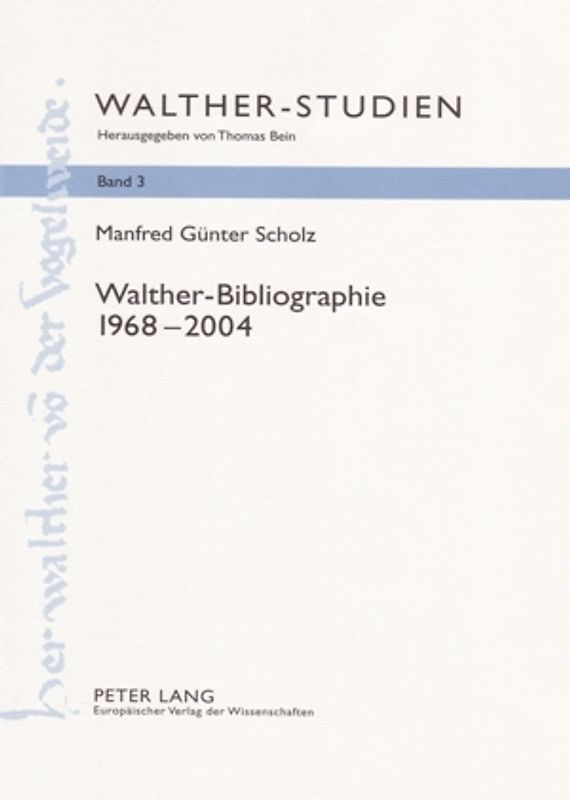 Walther-Bibliographie. 1968 – 2004