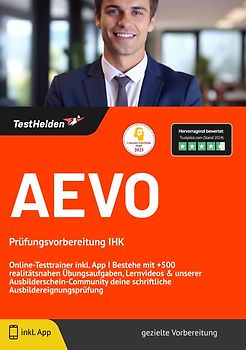 AEVO Prüfungsvorbereitung IHK: Online-Testtrainer inkl. App | Bestehe mit +500 realitätsnahen Übungsaufgaben, Lernvideos & unserer Ausbilderschein-Community deine schriftliche Ausbildereignungsprüfung