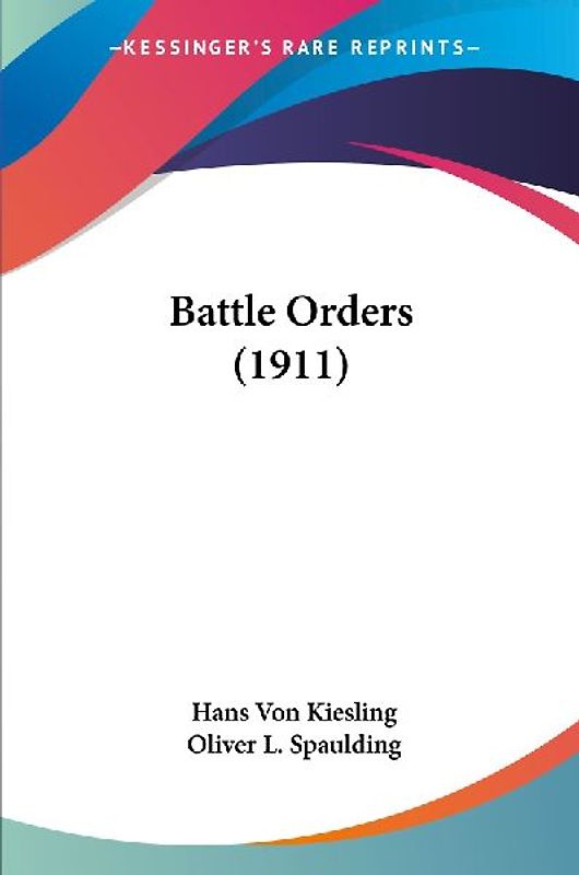 Battle Orders (1911)