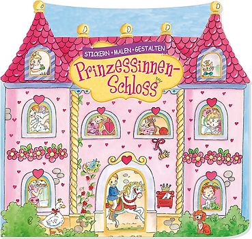 Prinzessinnenschloss - Stickern, Malen, Gestalten