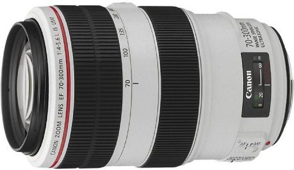 Canon EF 70-300 mm F4.0-5.6 IS L USM 67 mm Objectif (adapté à Canon EF) blanc