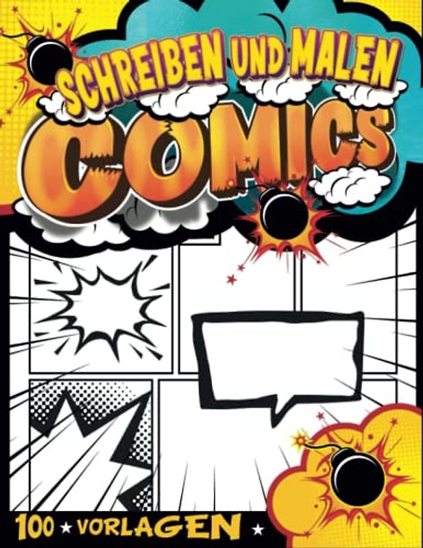 Kreative Comic Zeichnen Ab 5: Comic-Layout-Seiten | Schreib- Und Zeichenzubehör Für Comics | Geschenkideen Kinder