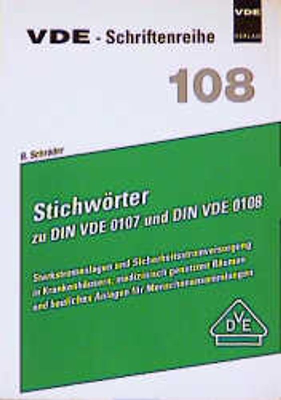 Stichwörter zu DIN VDE0107 und 0108