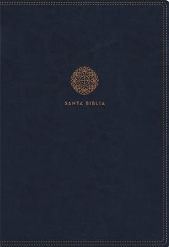 Rvr60, Santa Biblia, Letra Supergigante, Leathersoft, Azul, Con Índice Y Cierre, Comfort Print