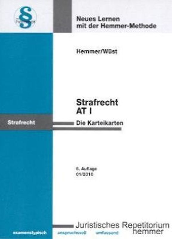 Strafrecht AT I. Karteikarten