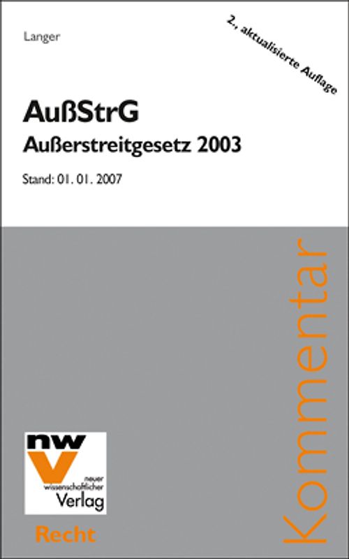AußStrG. Außerstreitgesetz 2003
