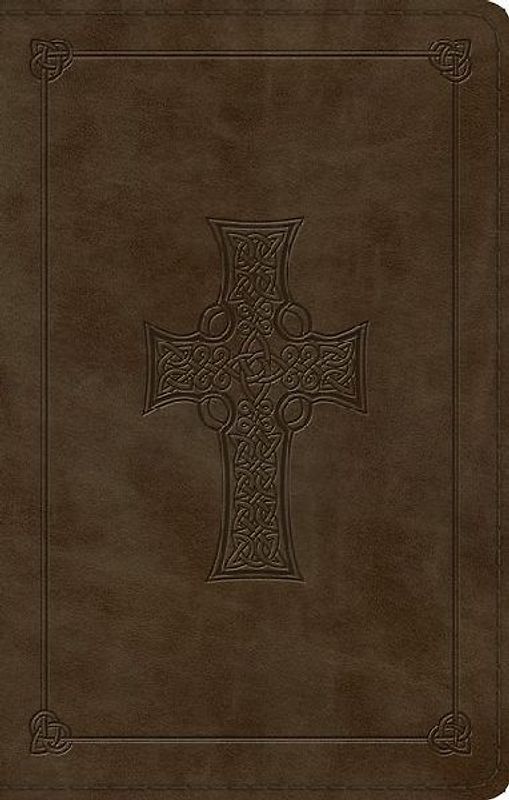 ESV Large Print Value Thinline Bible (Trutone, Olive, Celtic Cross Design)