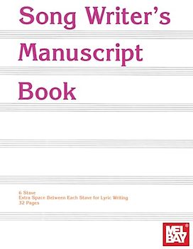 Song Writer's Manuscript Book