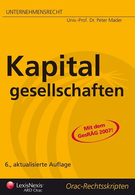 Unternehmensrecht (HR) - Kapitalgesellschaften