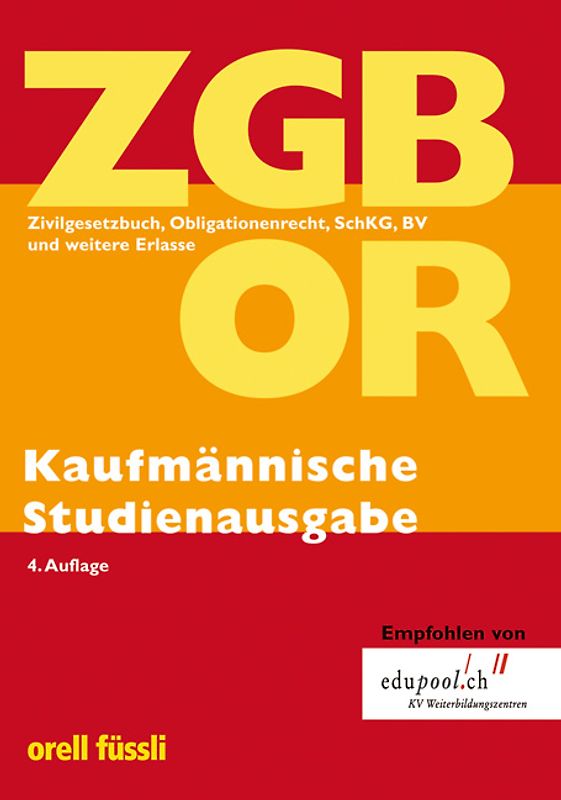 ZGB/OR Kaufmännische Studienausgabe