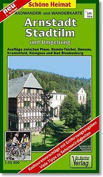 Radwander- und Wanderkarte Arnstadt, Stadtilm und Umgebung