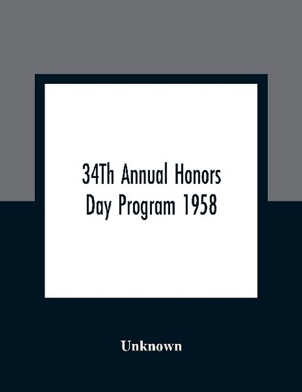 34Th Annual Honors Day Program 1958